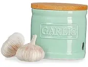 Garlic Keeper for Counter, Garlic Holder Countertop Storage Container, Garlic