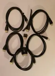 HUANO 5 Pack HDMI Cables High Speed HDMI 2 With 90 Degree Adapter With Ethernet
