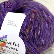 Sale 1BallsX50g Fluffy Soft Colorful Mohair Rugs Shawls Blankets Crochet Yarn 12