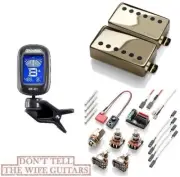 EMG JH SET JAMES HETFIELD GOLD SET STANDARD SPACED SHORT SHAFT POTS ( TUNER )
