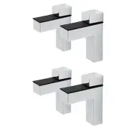 4Pcs Solid Metal Adjustable Wood/Glass Shelf Bracket Wall Mount I8J68327