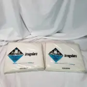 Lot of 2 - White Pacific Combed Percale Irregulars Fitted Bottom Sheet NOS READ!