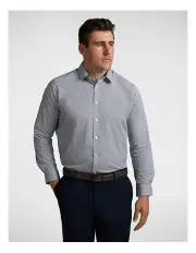 [Johnny Bigg] Jasper Print Stretch Shirt in Navy