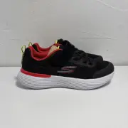 Skechers Go Run 400 V2 Krozor Kids Sz 1.5 Black/Red Running Shoes NEW