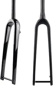 Bike Forks 700C Gravel Road Bike Full Carbon Fibre Cyclocross Travel Flat Disc Brake with Thru Axle Front Fork Hard Straight Tapered Mountain Bike Forks