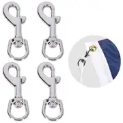 NQ Flag Swivel Snap Clips - Heavy Duty Metal Flag Snaps Hooks with Swivel