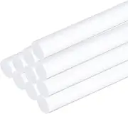 uxcell 12pcs Acrylic Round Rods 1/4" x 12" Clear Acrylic Dowel Rods Sticks Acrylic Plastic Sticks Strip for DIY Crafts Lighting Gardening Decorations - 6mm x 300mm