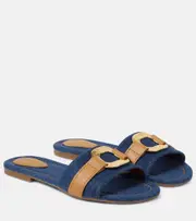 [See By Chloe] See By Chloé Klaire denim slides AU 4 blue