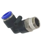 Pneumatic Push In Air Fittings - Male Elbow Connector 1/8" hose - 1/4 BSP