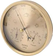 Jiawu 3 in 1 All-Season Wall Hanging Thermometer Barometer Hygrometer, 130mm/5.12in Diameter Dial Type Accurate Weather Station for Indoor and Outdoor Use, Celsius Edition