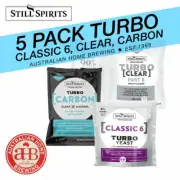 5 PACK Still Spirits Turbo Classic 6 Yeast Turbo Carbon Turbo Clear home brew