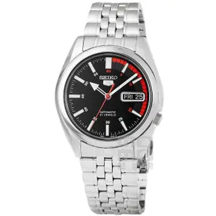 【SEIKO 精工】日系精工極速機械男錶-黑(SNK375K1)