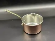 Ruffoni Historia Hammered Copper Saucepan 1qt w/ Brass Handle Brand New