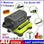 NEW 8.0Ah Battery & Charger For Ryobi 36V Lawn Mower R36LMW10 R36XLMW20 R36BTY6