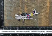 Vintage DHC-1 CHIPMUNK Military Aircraft Airplane Iron-On Patch RAF
