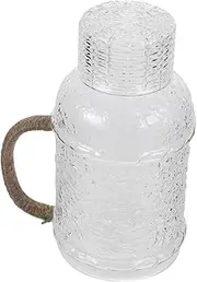 [CONGARTENO] Glass Pitcher High Temperature Resistant Water Kettle for Ice Tea Juice and Beverages Design for Fridge Storage for Cold Hot Drinks