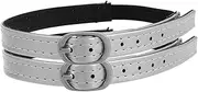 [Minkissy] 1 Pair Elastic High Heel Straps Adjustable Slip Bands Detachable Ankle Straps with Buckle Secure Non Slip for Shoes