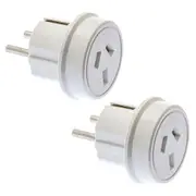 2PK Moki Travel Adaptor AUS/NZ to Europe/Bali Wall Adapter Power Plug Outlet WHT