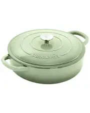 Crockpot Artisan 5qt Enameled Cast Iron Braiser Pan With Self Basting Lid