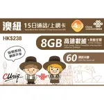 15天 30天 紐澳上網卡 澳洲網卡 紐西蘭網卡 聯通 澳洲 紐西蘭 8GB 4G 上網卡 OPTUS 2DEGREE