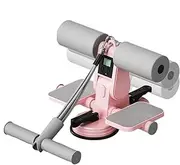 Portable Sit Up Machine - Ab Trainer Machine with Suction Cups and Pull Rope - Fitness Equipment with Counting Function for Men and Women