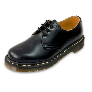 Dr.Martens 馬汀 1461 59 平底3孔綁帶牛津鞋 黑 硬皮馬丁紳士鞋 休閒鞋子 男女皮鞋 10085001