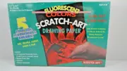 NIB Fluorescent Colors Scratch-Art Drawing Paper By Scratch-Art