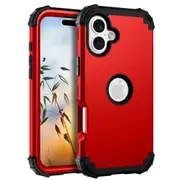 MCC Impact iPhone 16+ Plus Shockproof 3in1 Rugged Case Cover Apple 16Plus [Red]