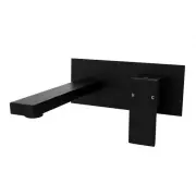 Blaze Black Bathtub/Basin Wall Mixer With Spout