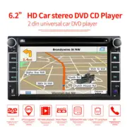 6.2" 2 Din Car Stereo Radio CD DVD Player GPS Bluetooth USB/TF/AUX W/Rear Camera (for: Peugeot)