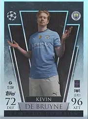 Match Attax 2024 2025 Kevin De Bruyne Platinum Pull Limited Edition Trading Card