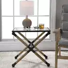 BRADDOCK IRON & ROPE 22" COASTAL DECOR INSPIRED ACCENT END TABLE UTTERMOST