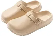 [LHXYUO] Arch Support Nurse Clogs for Women and Men, Adjustable Buckle Mules Non Slip Work Shoes Chef Garden Sandals, Slip-On Cushion Slippers Slides