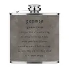 Gammon Definition Brexit 6oz PU Leather Hip Flask Grey Funny Britain Europe EU