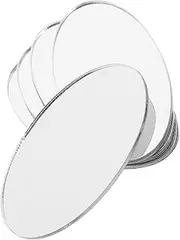 HOMSFOU 5pcs Mobile Phone Mirror Decal LED Mirror Craft Mirrors Hand Self Adhesive Mirror Tag Stickers Stand Mirror Wall Bulb Tags for Labeling Convex Vanity Mirror Small Mirrors Glass
