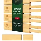 Adjustable Bamboo Drawer Dividers 4-Pack - Expandable Organizers for Utensils