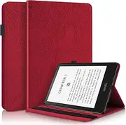 [Acphtab] Case for 6.8" Kindle Paperwhite (11th Generation-2021) and Kindle Paperwhite Signature Edition with Card Cash Slots & Pencil Holder for Amazon Kindle Paperwhite E-Reader (Red)