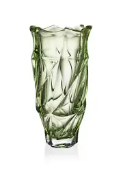Flower Vase 12 " Crystal Bud Vase Home Decor Bohemia Crystal Green Vase