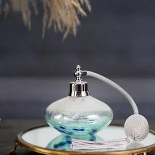 費靈家居法式復古氣囊噴霧香水瓶 彩色玻璃香氛瓶擺件 創意香精瓶