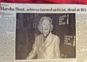 OBITUARY MARSHA HUNT 1917 - 2022 ACTRESS ACTIVIST BLACKLISTED PRIDE PREJUDICE