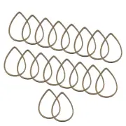Beading Hoop Earrings, 60Pcs Drop Shape Beading Findings(22x14mm, Bronze Color)
