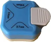 Three in one fillet cutter R4 chamfer cutter R7 corner cutter DIY manual photo paper business card cutter (blue)