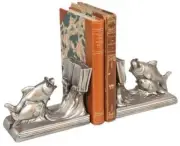Bookends Bookend MOUNTAIN Lodge Schooling Fish Resin Hand-Cast Hand-Painted