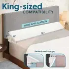 King Sized Pillow Wedge for Headboard Gap with Ultra Soft Cover - Headboard Whit