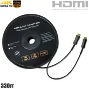 330FT AOC HDMI Cable Active Fiber Optic HDTV 4K 60Hz 18Gb HDR ARC HEAC HDCP 2.2