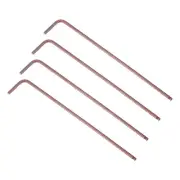 2mm Ball End Hex Key Wrench, L Shaped Long Arm S2 Steel Repairing Tool 4 Pcs