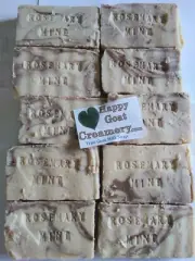 10 BARS ROSEMARY MINT VEGETABLE GOAT MILK SOAP CHEAP HAPPY GOAT CREAMERY CHEAP