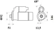 Mahle Starter Motor for Volvo Fm 12 12/340 12.1L D12C340 10.08 - Onward