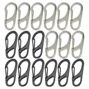 1.8 inch Small Carabiner Clip with Fixed Eyelet Ended Snap Hooks Quick Paraco...