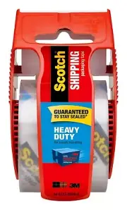 Scotch 3M 142 HD STRENGTH CLEAR PACKING TAPE 48MM X 20.3M ON DISPENSER